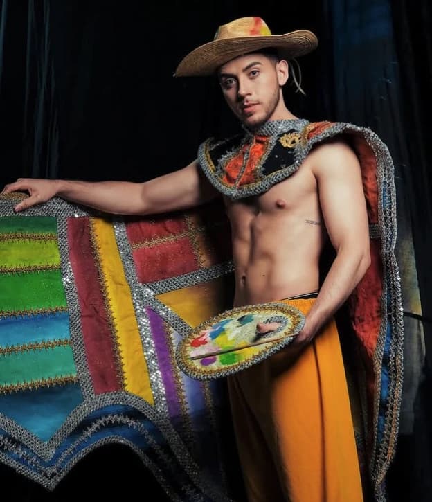 Josué Portillo in his national costume for Mister International 2025
